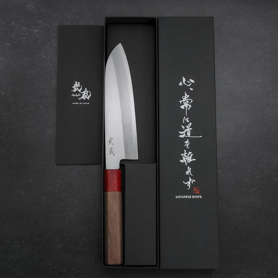 Santoku Silver Steel #3 Poliert Walnussholz Griff 165mm - Image 8
