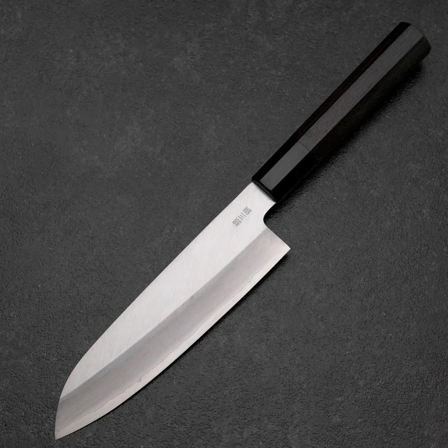 Santoku Silver Steel #3 Poliert Büffelhorn und Ebenholz Griff 165mm - Image 2