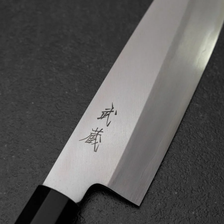 Santoku Silver Steel #3 Poliert Büffelhorn und Ebenholz Griff 165mm - Image 3