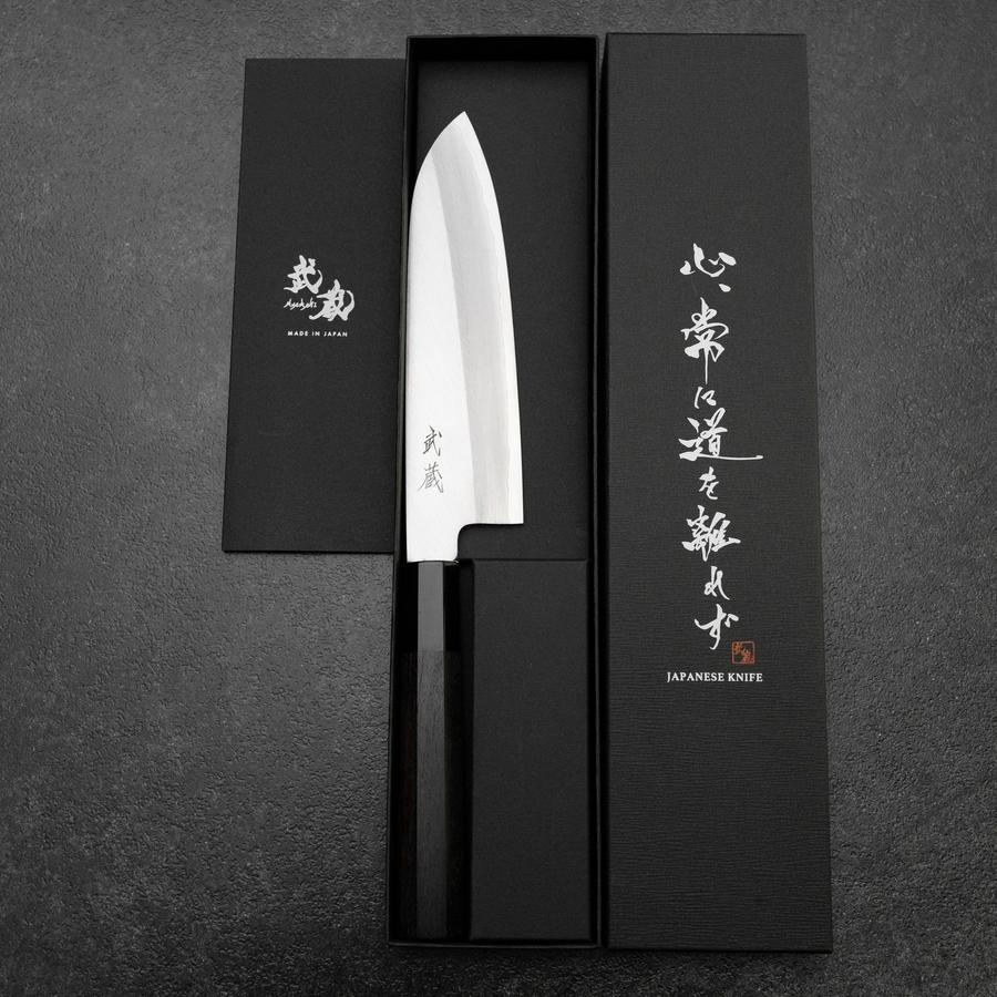 Santoku Silver Steel #3 Poliert Büffelhorn und Ebenholz Griff 165mm - Image 8