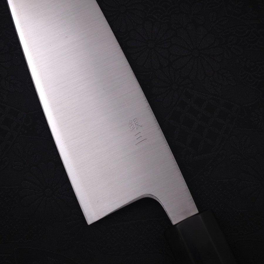 Santoku Silver Steel #3 Poliert Büffelhorn und Magnolienholz Griff 165mm - Image 3