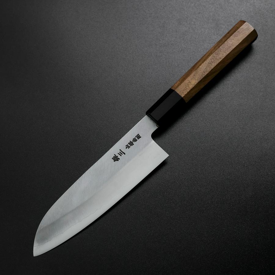 Santoku Silver Steel #3 Poliert Büffelhorn und Walnussholz Griff 155mm - Image 2
