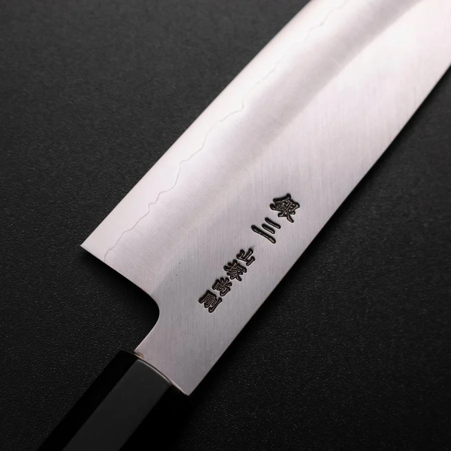 Santoku Silver Steel #3 Poliert Büffelhorn und Walnussholz Griff 155mm - Image 3