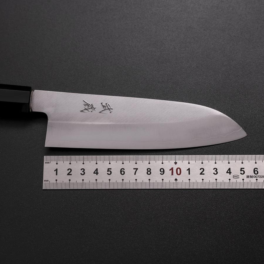 Santoku Silver Steel #3 Poliert Büffelhorn und Walnussholz Griff 155mm - Image 7