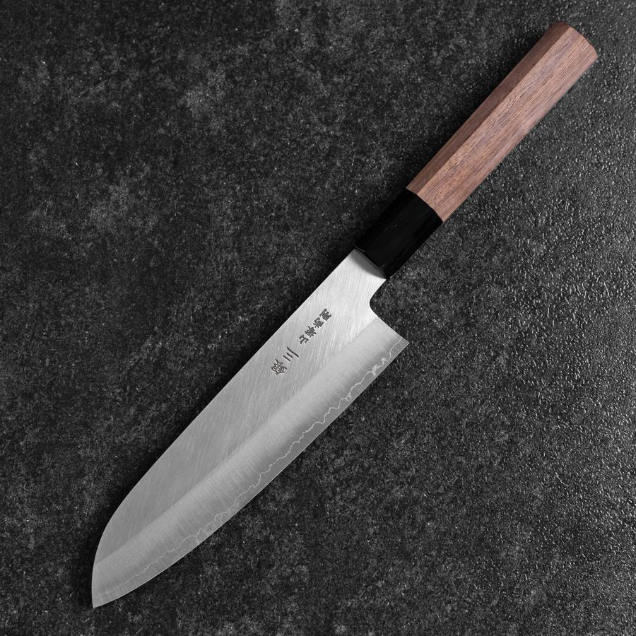Santoku Silver Steel #3 Poliert Büffelhorn und Walnussholz Griff 170mm - Image 2