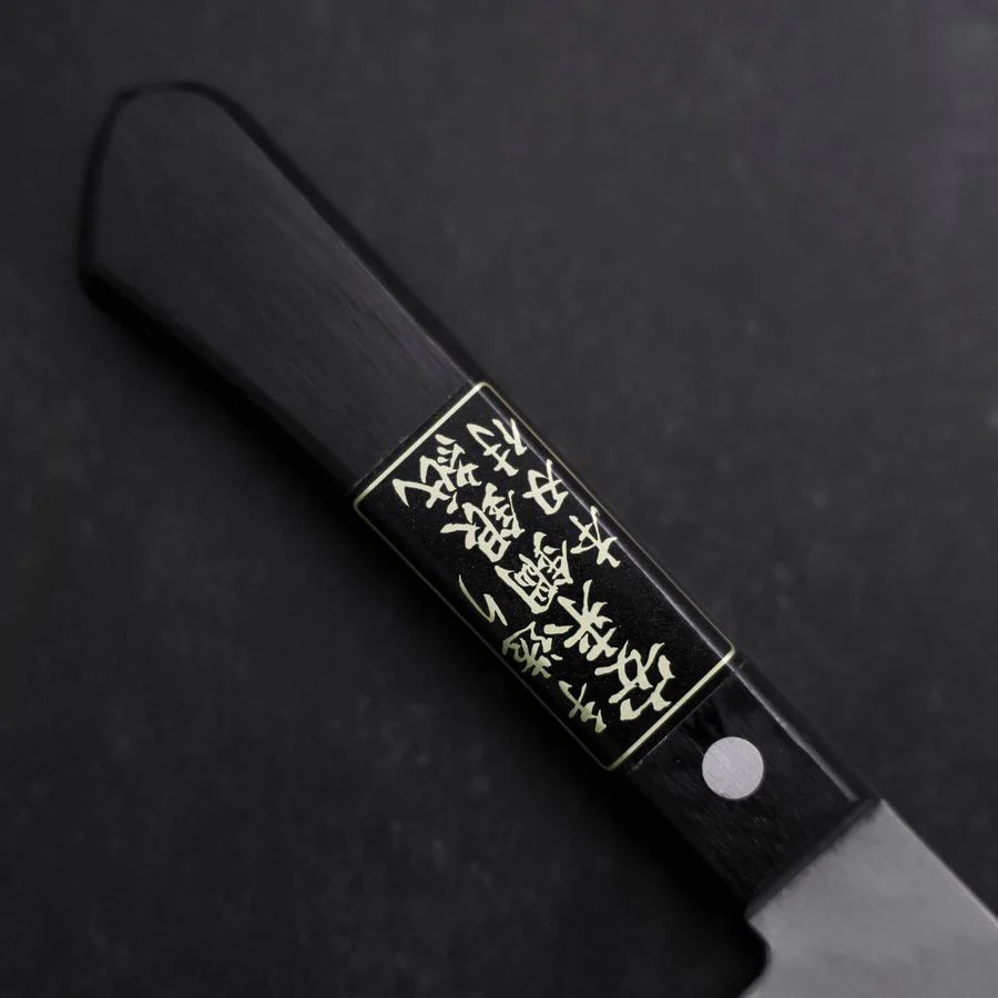 Santoku Silver Steel #3 Nashiji Schwarzer Westlicher Griff 165mm - Image 6