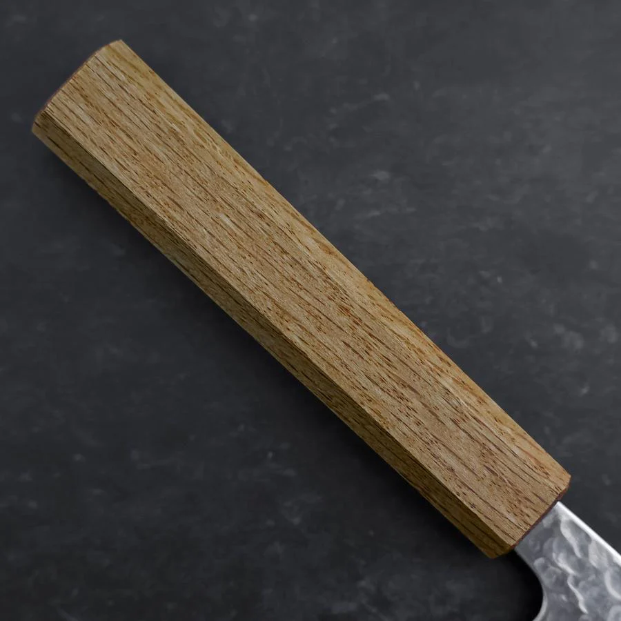 Santoku Silver Steel #3 Tsuchime Damast Eichenholz Griff 165mm - Image 6