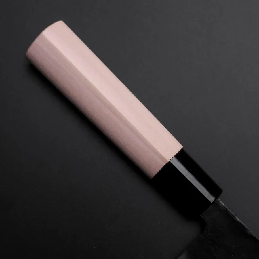 Santoku SK-Stahl Kurouchi Kurigata Magnolienholz Griff 165mm - Image 6