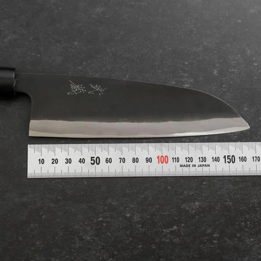 Santoku SK-Stahl Kurouchi Magnolienholz Griff 165mm - Image 7