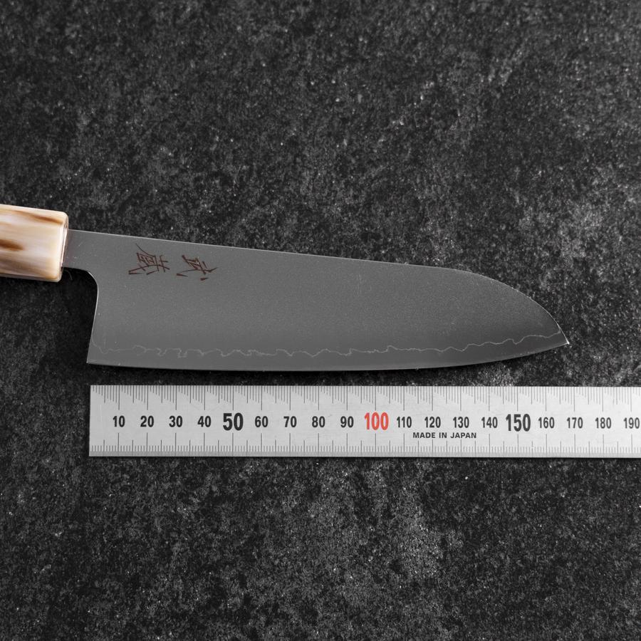 Santoku SLD Kagami Dunkelrosa-Rosa Büffelhorn und Ahornholz Griff 170mm - Image 7