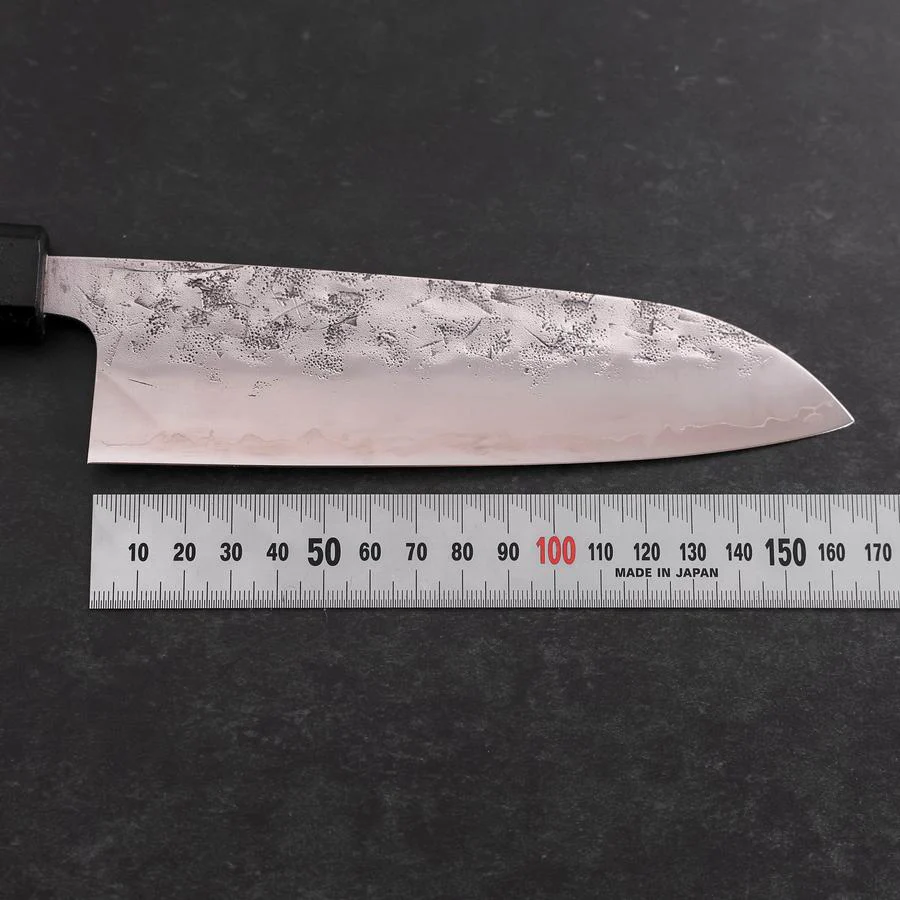 Santoku SLD Nashiji Washi Schwarzer Ishime Urushi Griff 165mm - Image 7