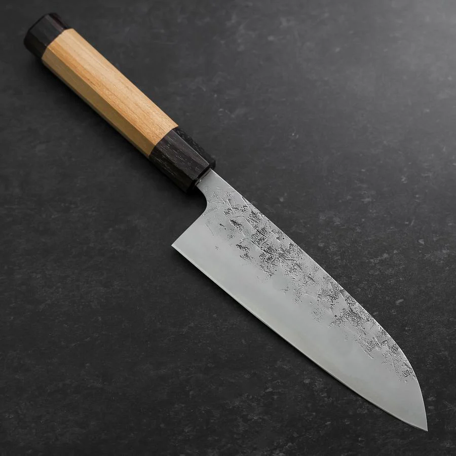 Santoku SLD Nashiji Washi Doppel-Kappe Kirschholz Griff 165mm