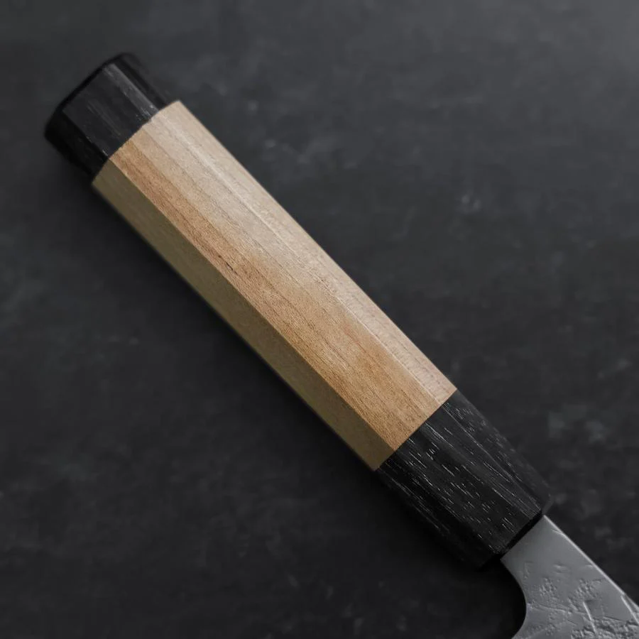 Santoku SLD Nashiji Washi Doppel-Kappe Kirschholz Griff 165mm - Image 6
