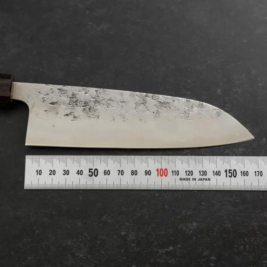 Santoku SLD Nashiji Washi Doppel-Kappe Kirschholz Griff 165mm - Image 7