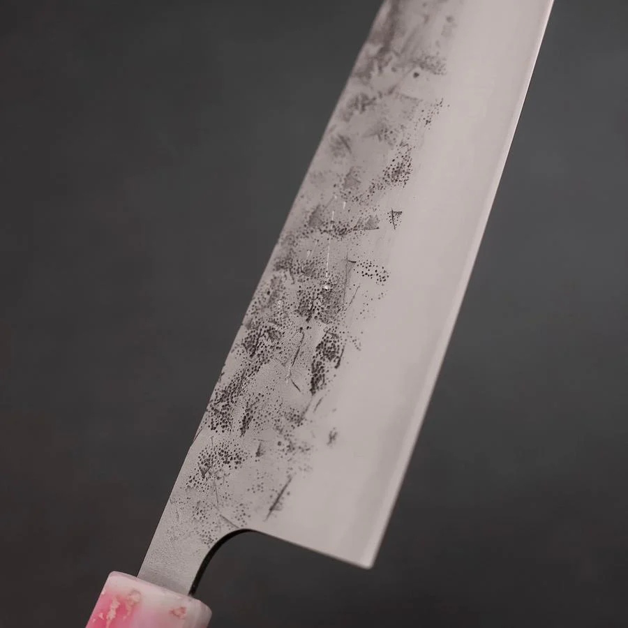 Santoku SLD Nashiji Washi Sakura Rosa Ozeanplastik Griff mit Blattgold 165mm - Image 3