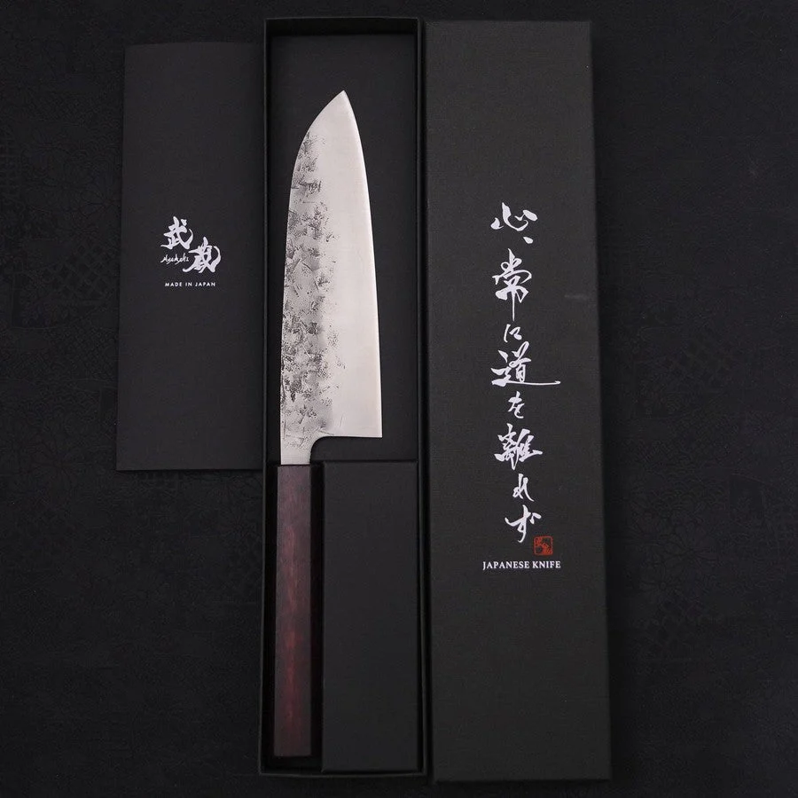 Santoku SLD Nashiji Washi Lila Urushi Griff 165mm - Image 8