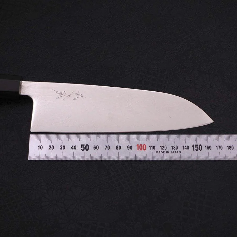 Santoku SLD Wellen-Nickel Damast Büffelhorn und Ebenholz Griff 165mm - Image 7