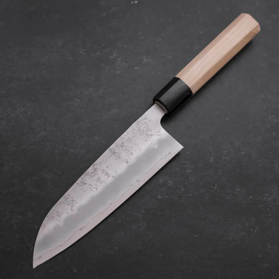 Santoku Silver Steel #3 Nashiji Büffelhorn und Magnolienholz Griff 165mm - Image 2
