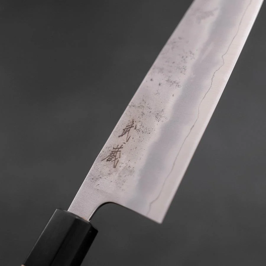 Santoku Silver Steel #3 Nashiji Büffelhorn und Magnolienholz Griff 165mm - Image 3