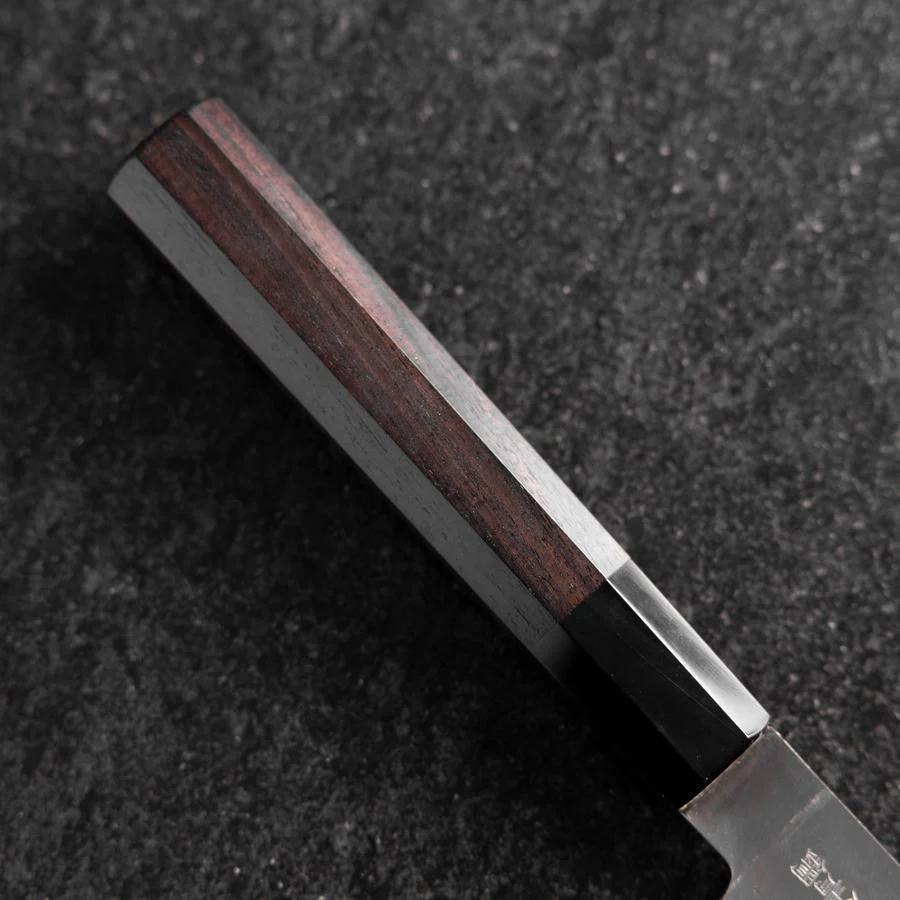 Santoku Edelstahlummantelung Blue Super Poliert Büffelhorn und Ebenholz Griff 180mm - Image 6