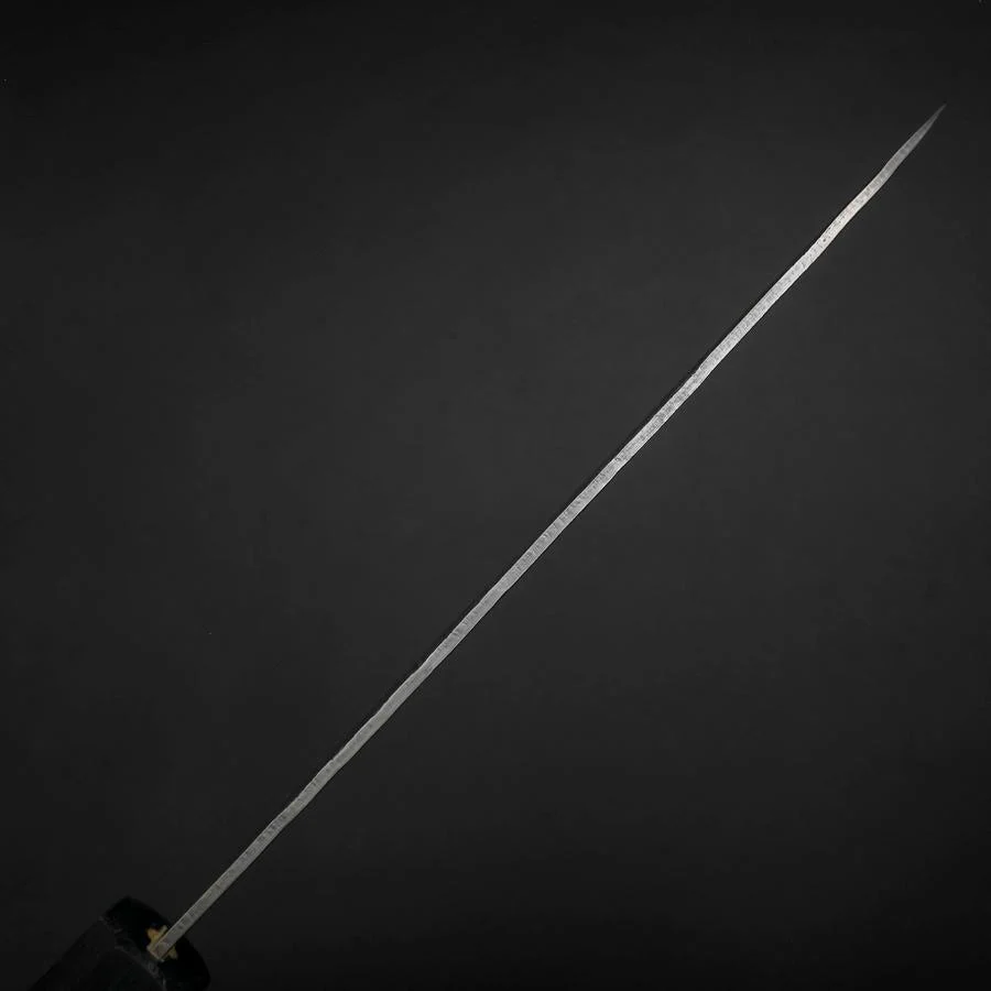 Santoku Schwedenstahl Nashiji Washi Damast Dunkelblauer Urushi Griff 165mm - Image 5