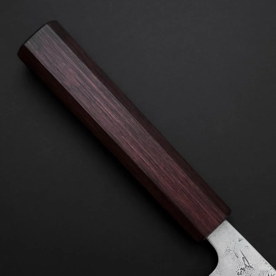 Santoku Schwedenstahl Nashiji Washi Damast Lila Urushi Griff 165mm - Image 6