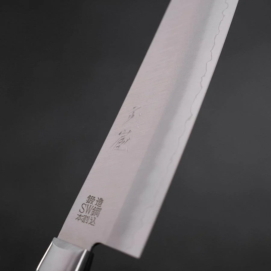 Santoku Schweden-Stahl Poliert Schwarzer Westlicher Griff 180mm - Image 3