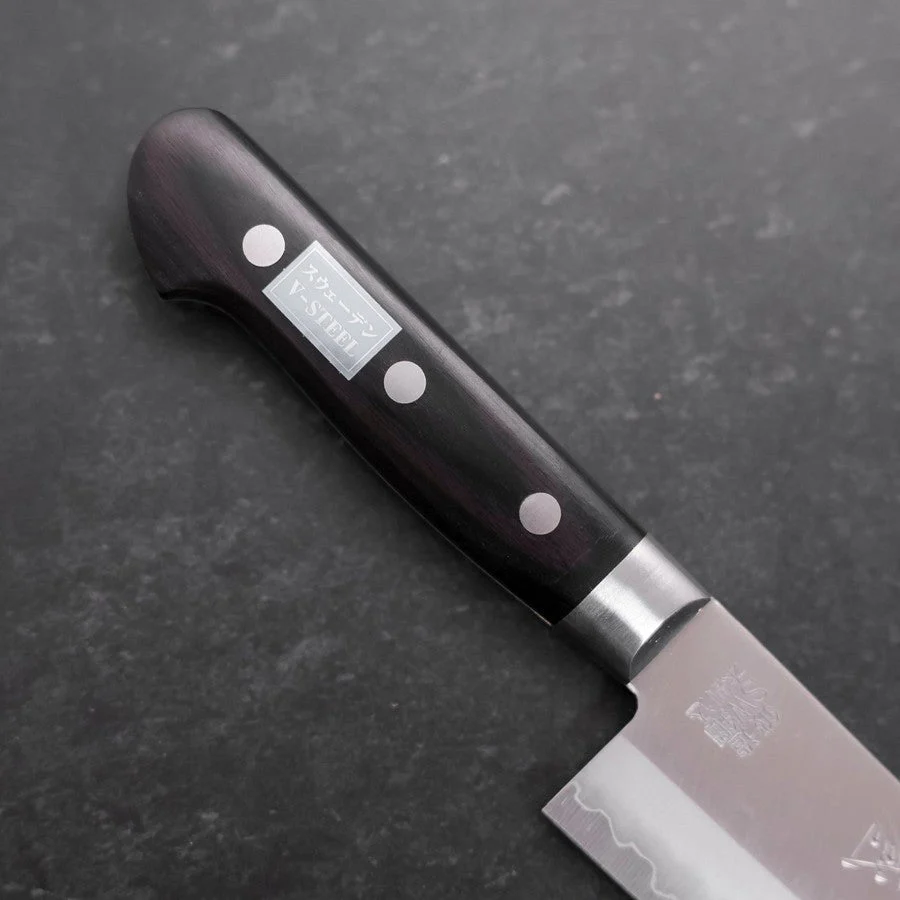 Santoku Schweden-Stahl Poliert Schwarzer Westlicher Griff 180mm - Image 6