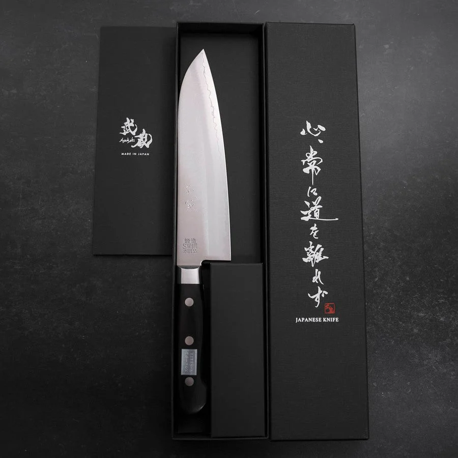 Santoku Schweden-Stahl Poliert Schwarzer Westlicher Griff 180mm - Image 8