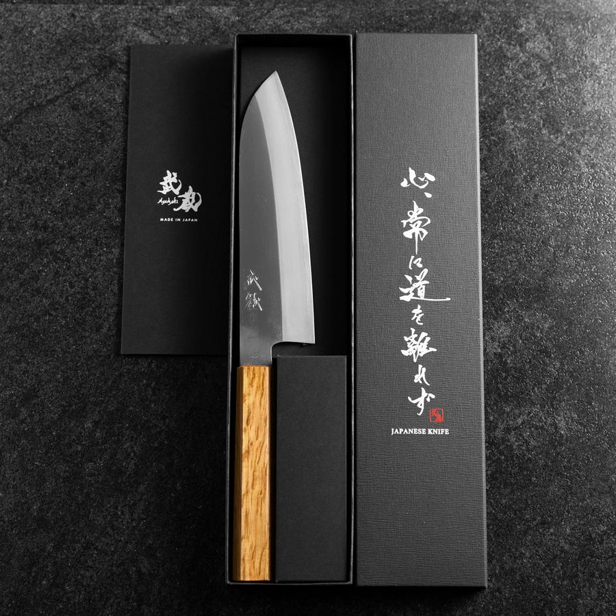 Santoku VG-1 Kasumi Eichenholz Griff 180mm - Image 8