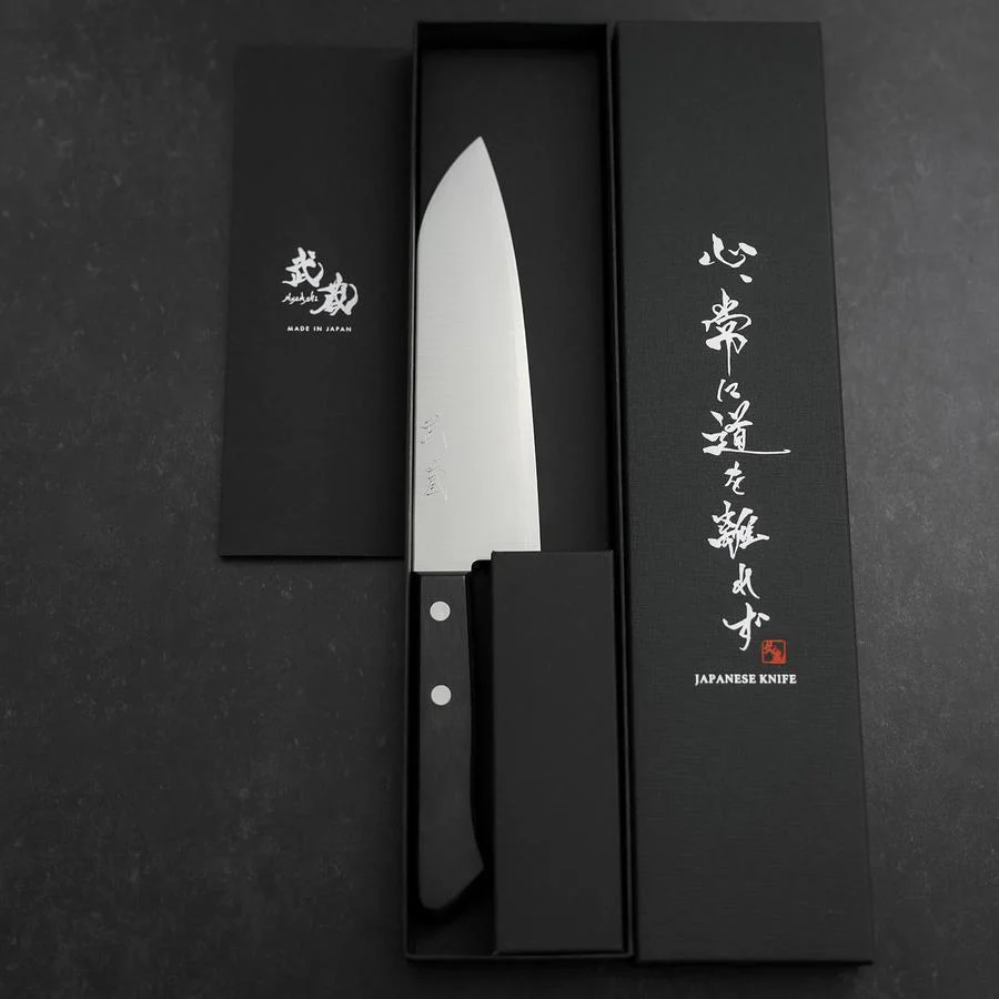 Santoku VG-1 Poliert Dunkelblauer Westlicher Griff 165mm - Image 8