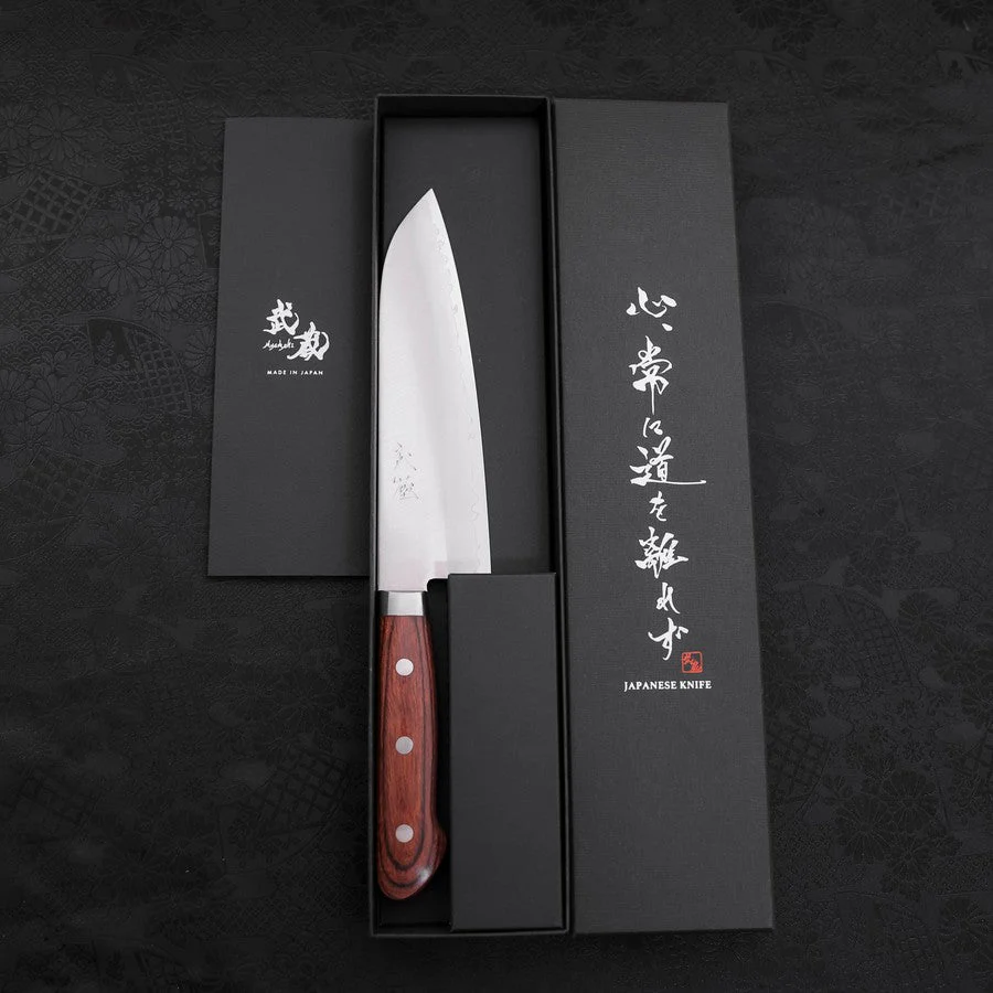 Santoku VG-1 Poliert Westlicher Mahagoni Griff 170mm - Image 8