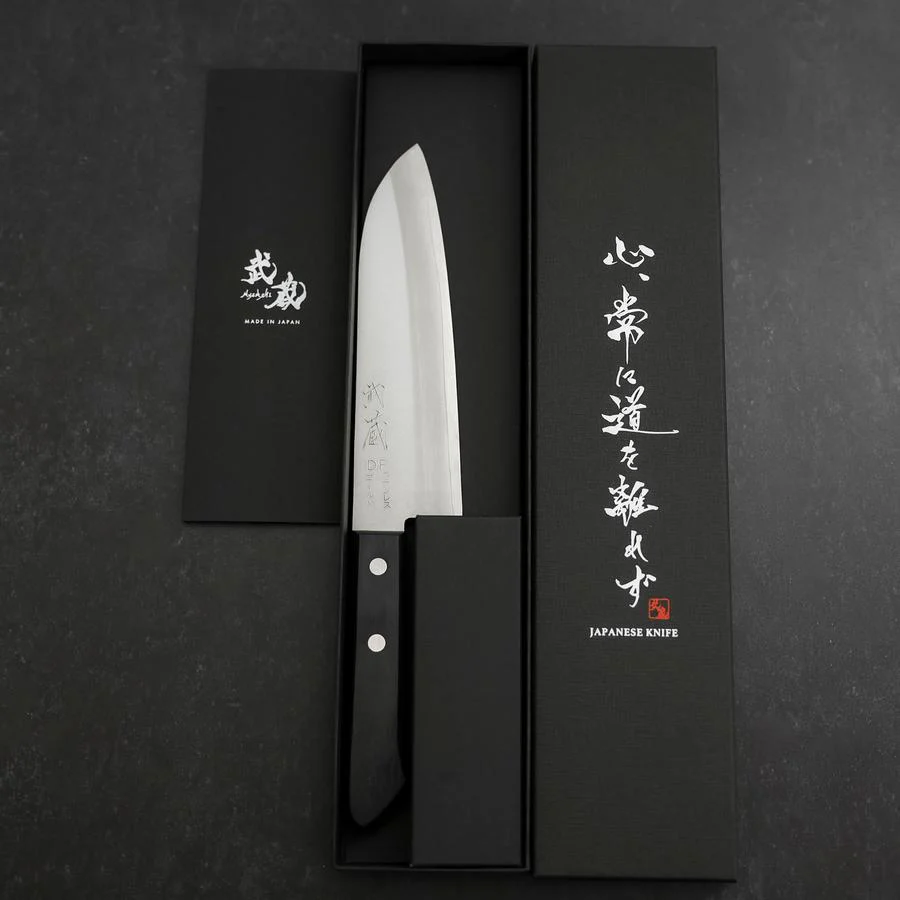 Santoku VG-1 Poliert Schwarzer Westlicher Griff 135mm - Image 8