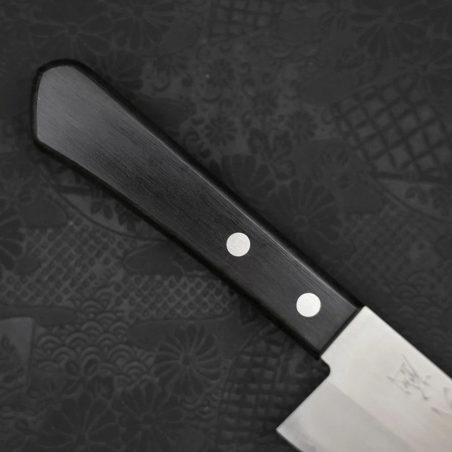 Santoku VG-1 Poliert Schwarzer Westlicher Griff 170mm (Tsuba Nashi) - Image 6