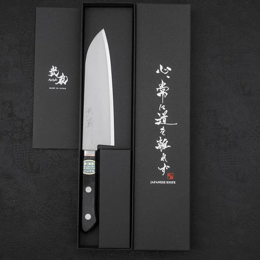 Santoku VG-1 Poliert Westlicher Griff mit Kupferinlay 165mm - Image 8