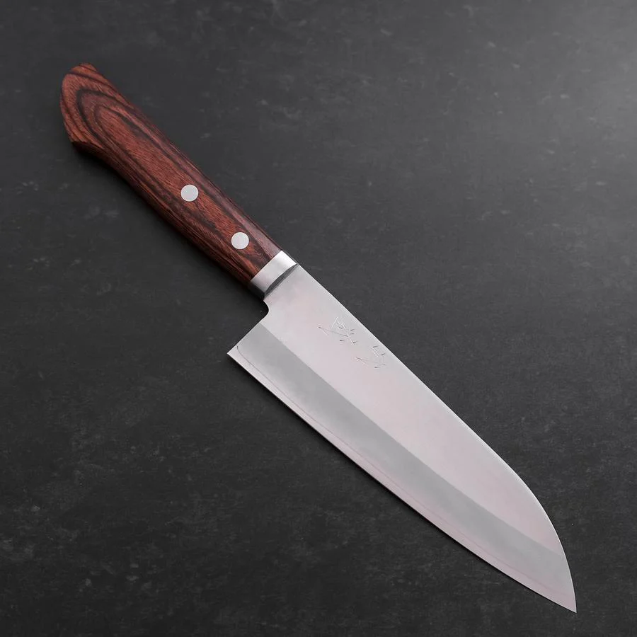 Santoku VG-1 Poliert Westlicher Mahagoni Griff 165mm
