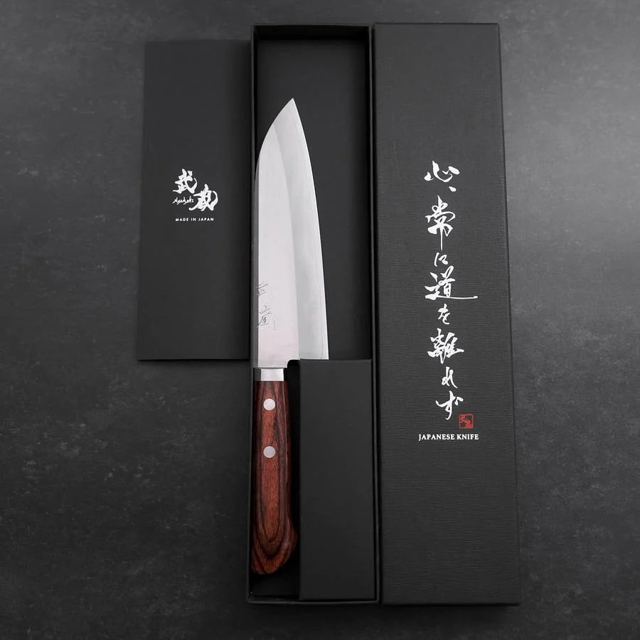 Santoku VG-1 Poliert Westlicher Mahagoni Griff 165mm - Image 8