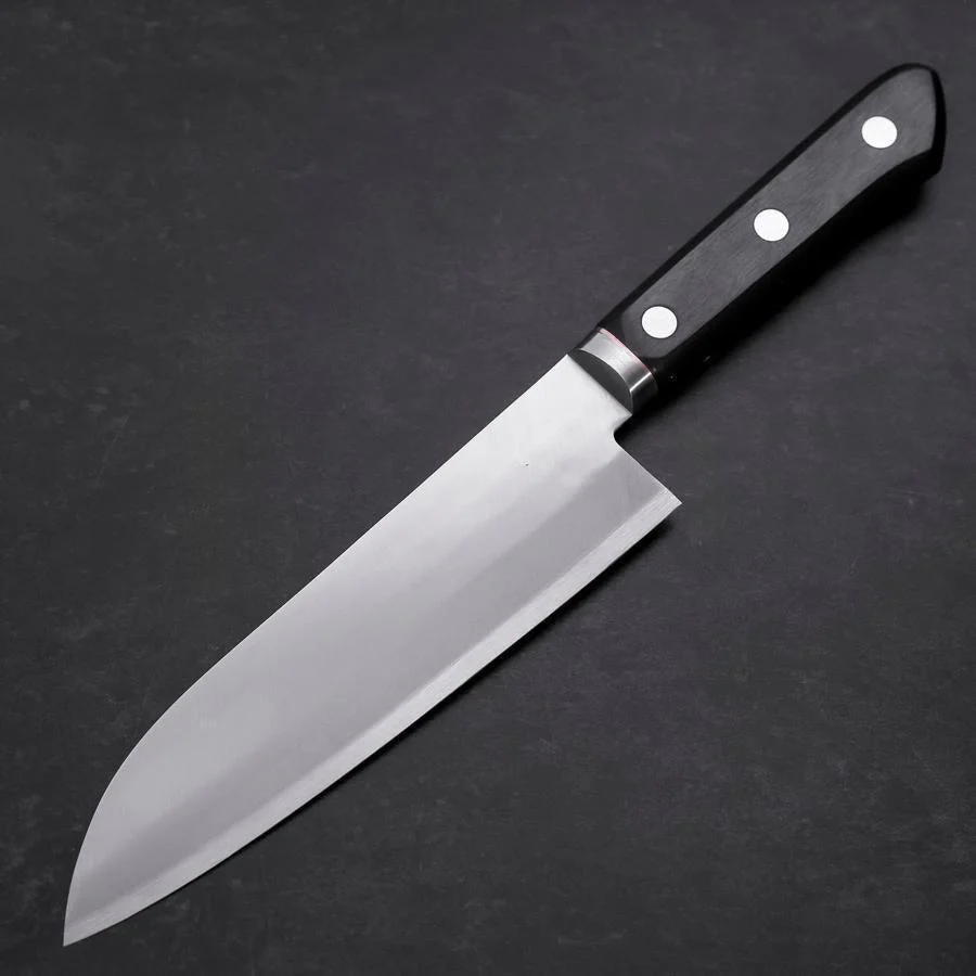 Santoku VG-1 Poliert Westlicher Griff mit Orangenem Inlay 165mm - Image 2