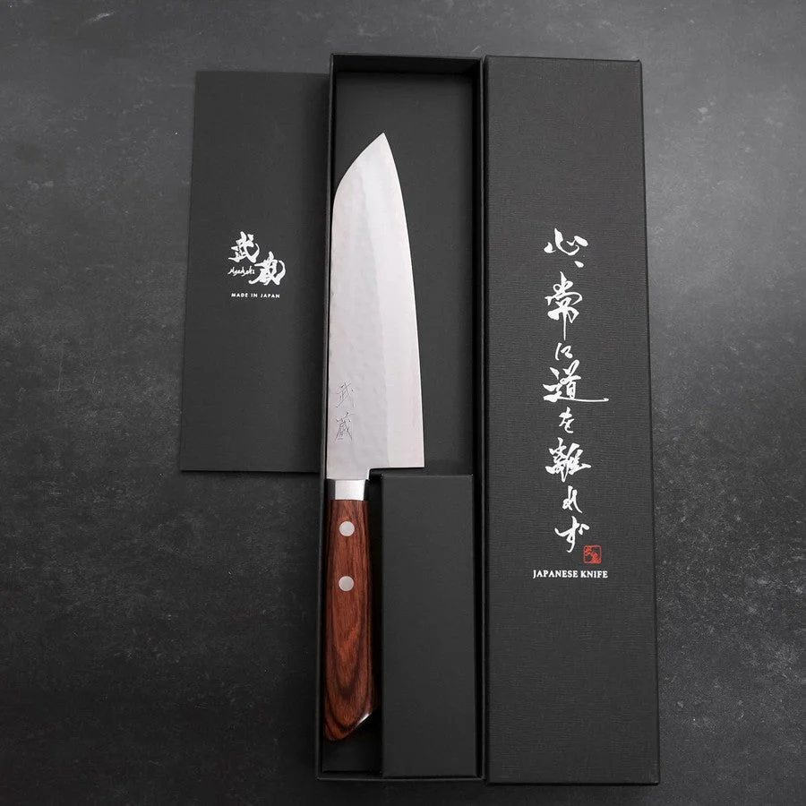 Santoku VG-1 Tsuchime Westlicher Mahagoni Griff 165mm - Image 8