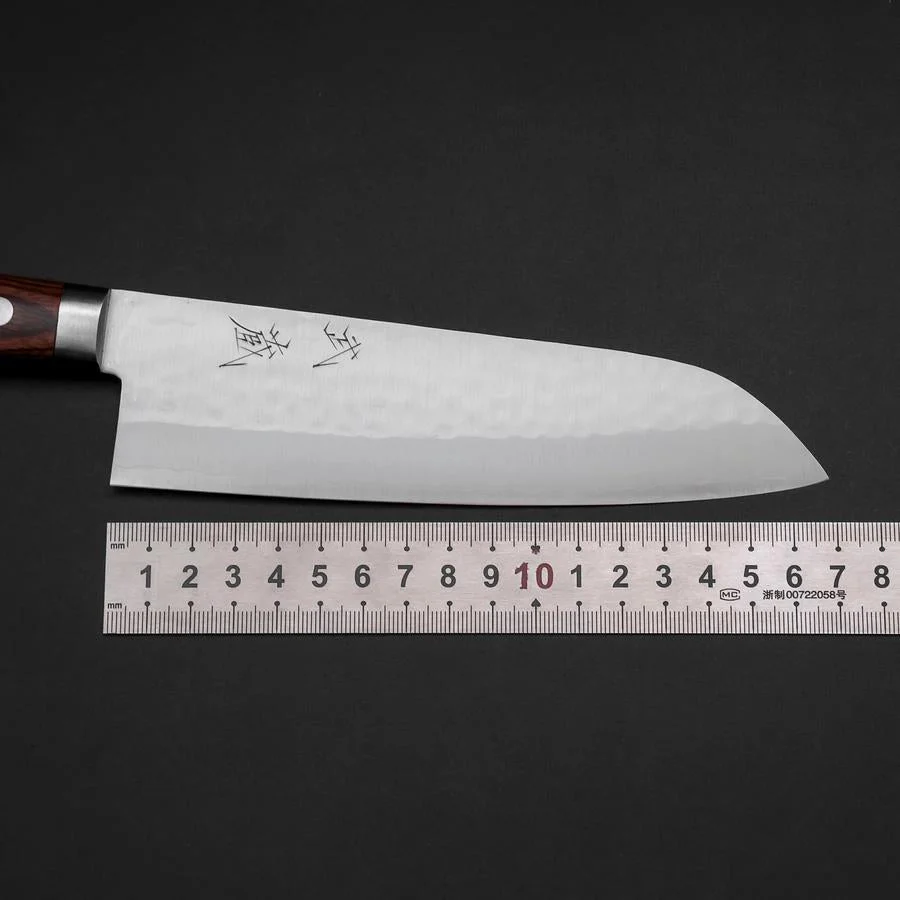 Santoku VG-1 Tsuchime Westlicher Mahagoni Griff 170mm - Image 7