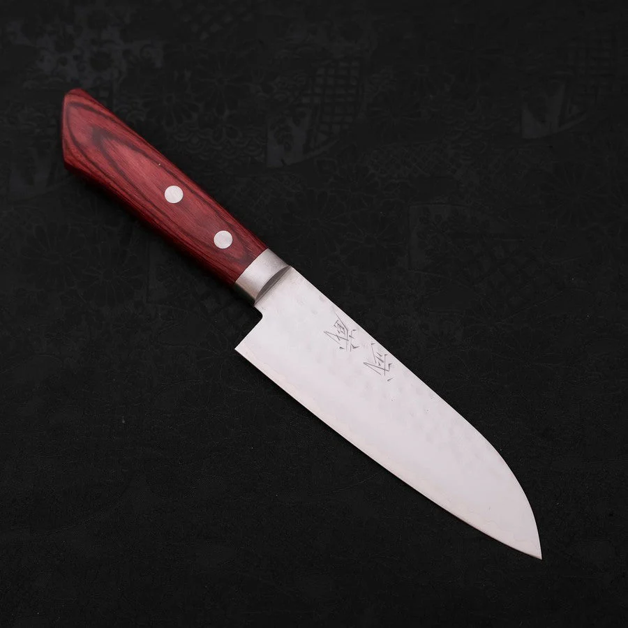 Santoku VG-1 Tsuchime Roter Westlicher Griff 135mm