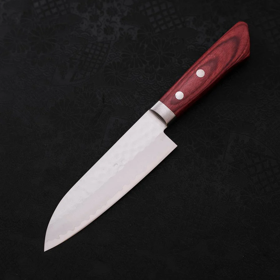 Santoku VG-1 Tsuchime Roter Westlicher Griff 135mm - Image 2