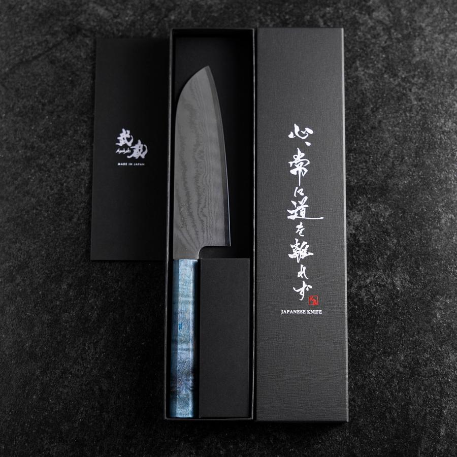 Santoku VG-10 Damast Korallenstrand-Optik Griff 165mm - Image 8