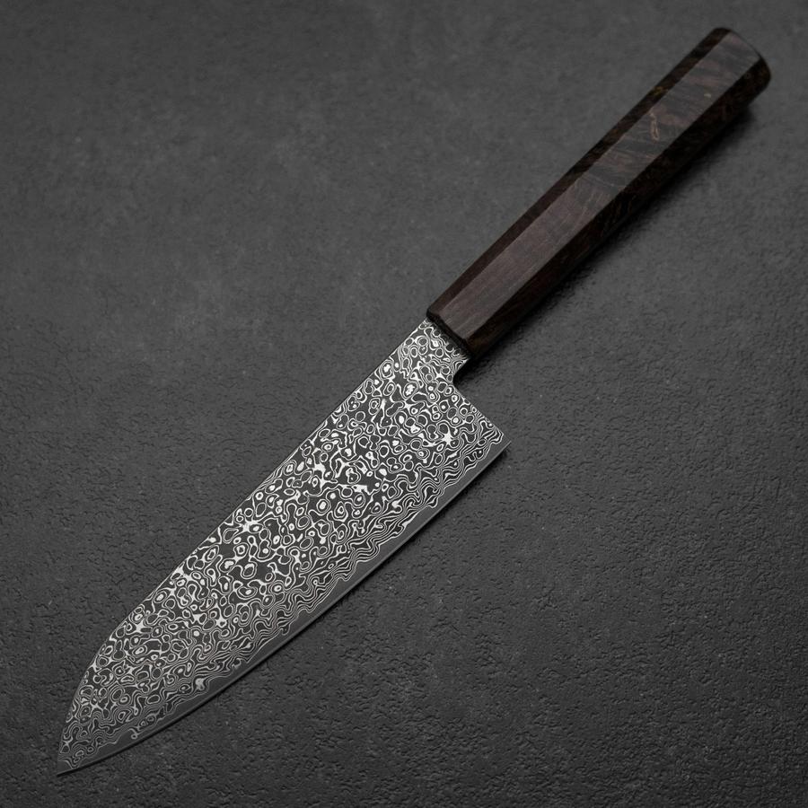 Santoku VG-10 Damast Brauner Birkenholz Griff 165mm - Image 2