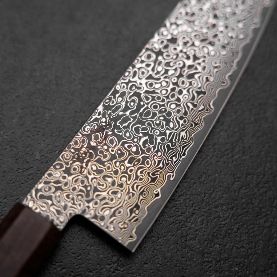 Santoku VG-10 Damast Brauner Birkenholz Griff 165mm - Image 3