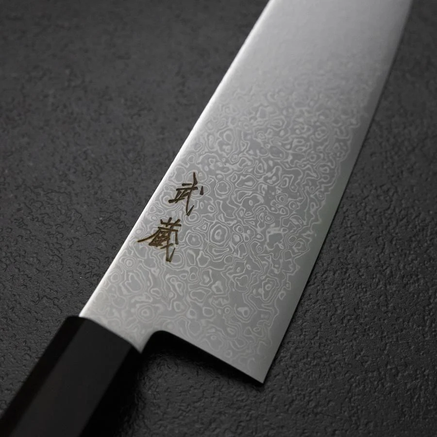 Santoku VG-10 Damast Ebenholz Griff 180mm - Image 3