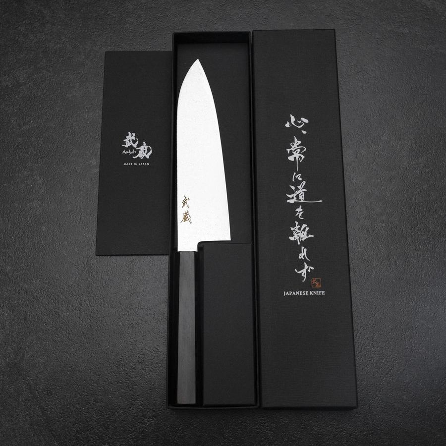 Santoku VG-10 Damast Ebenholz Griff 180mm - Image 8
