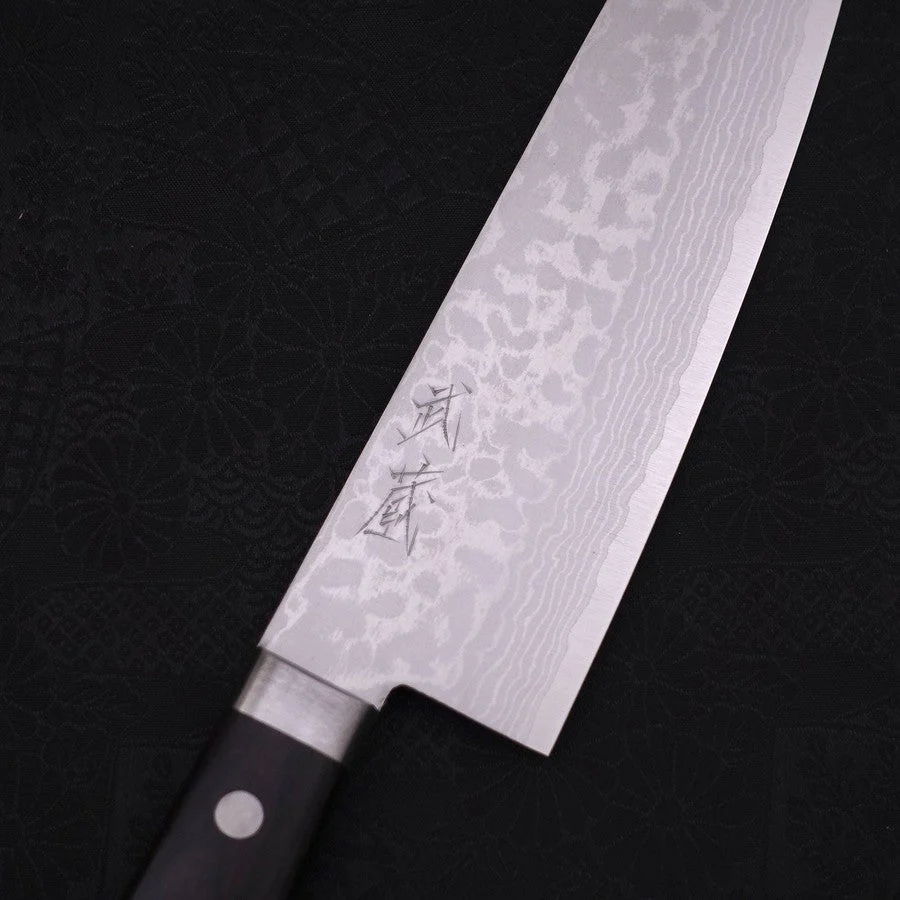 Santoku VG-10 Damast Schwarzer Westlicher Griff 170mm - Image 3