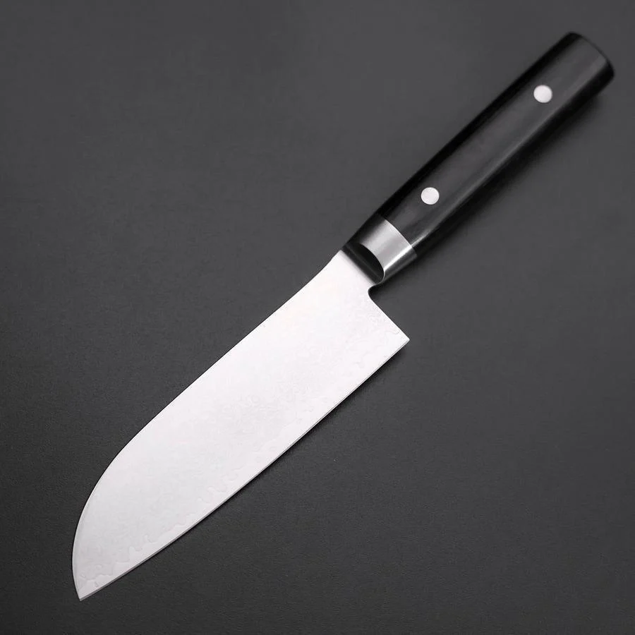 Santoku VG-10 Damast Runder Schwarzer Westlicher Griff 135mm - Image 2