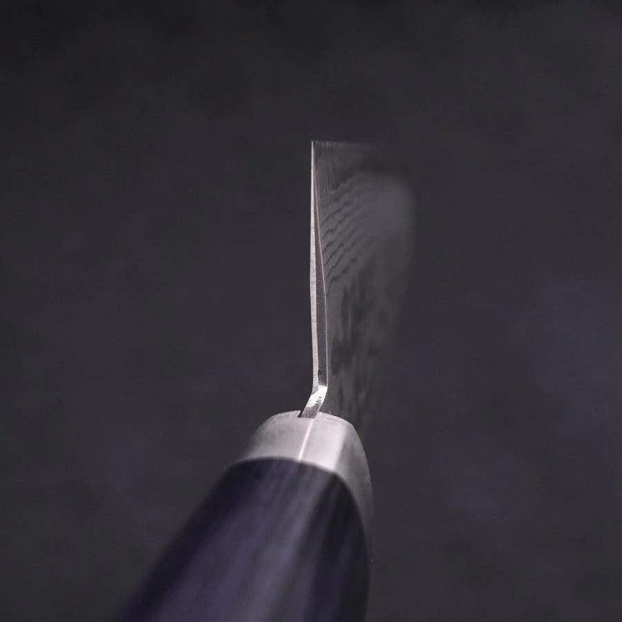 Santoku VG-10 Damast Dunkelblau Westlicher Griff 170mm - Image 4
